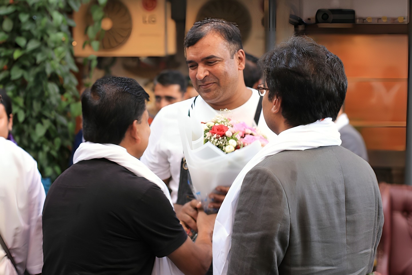 Chef Santosh Receiving Greetings